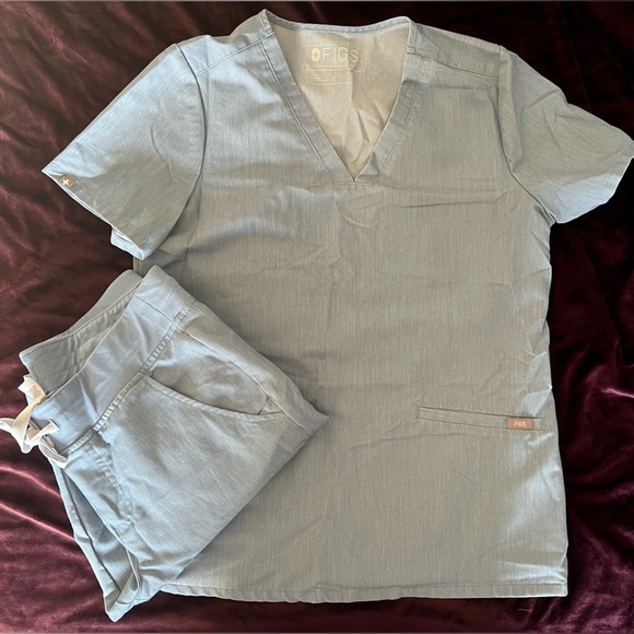 (RARE FIGS) Figs Heather Denim [HDM] Scrub set (PO#1299,1300) - Picture 4 of 10